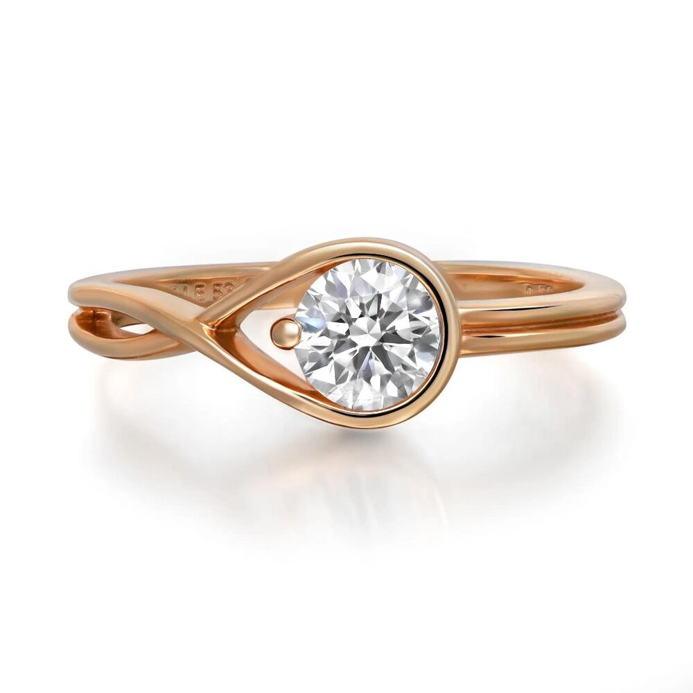 Pandora Infinite Lab Grown Diamond Ring 14K Yellow Gold 0.50Cttw Size 6.5